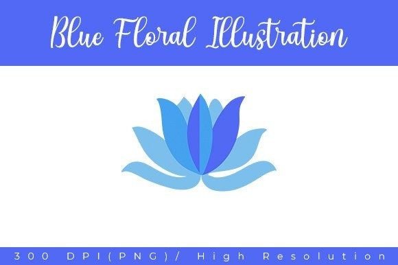 Blue Floral Illustration: A Practical Graphics Review for Freebies