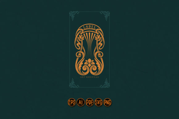 Classic Label Elegant Floral Ornaments for Graphics and Illustrations