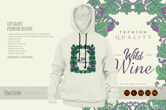 Classic Luxury Wine Floral Labels SVG: Premium Graphics & Illustrations