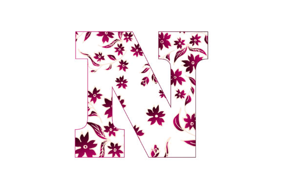 Colorful Floral Alphabet N: Graphics & Illustrations for Real Brands
