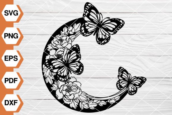 Floral Butterfly SVG EP-44 for Graphics and Illustrations