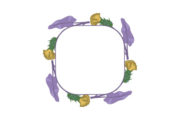 Floral Frame Modern Ornate Beauty for Graphics and Illustrations