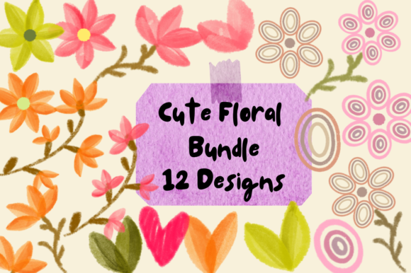Floral Watercolor Elements Bundle: Graphics & Illustrations Review