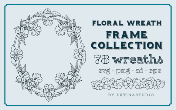 Floral Wreath Frame Collection: A Seller's Review of Graphics and Illustrations