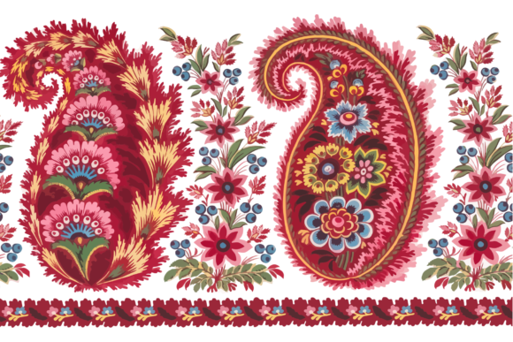 Seamless Vintage Paisley Floral: Graphics & Illustrations for Local Brands
