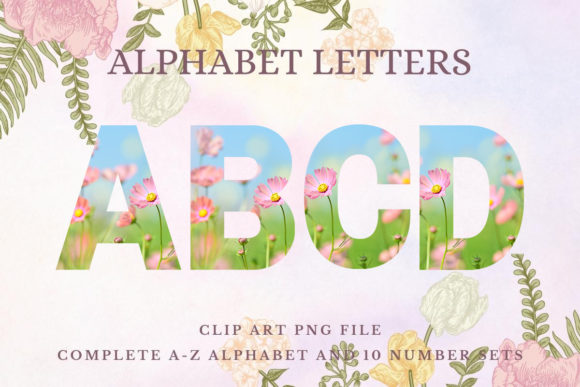 Sweet Floral Alphabet Sublimation Font: Graphics & Illustrations Review