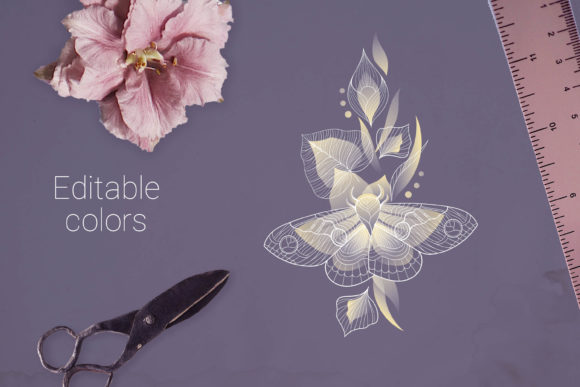 White Butterfly and Floral Elements: A Designer's Review